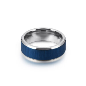 Синее стальное кольцо