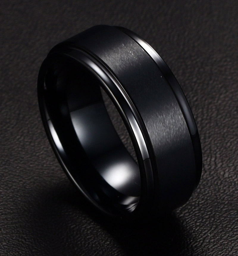 Черное кольцо из вольфрама