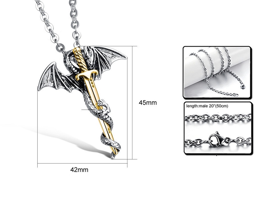 Кулон дракон и меч — изображение 4