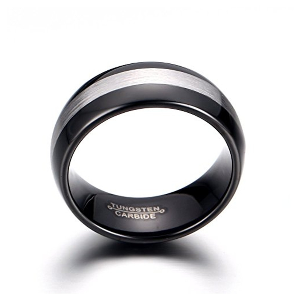 Черное кольцо из карбида вольфрама